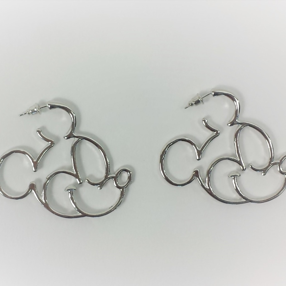 Super Cute Mickey Mouse Earrings Silver